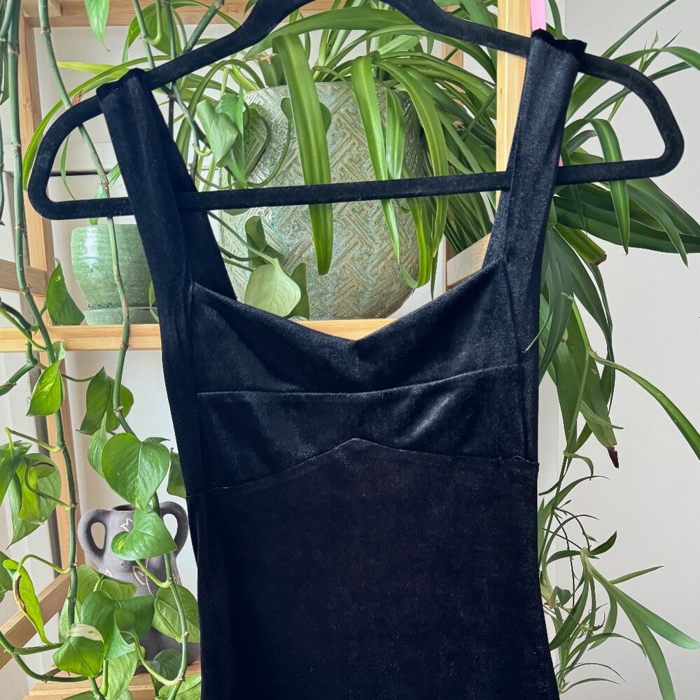 Black Velour / Velvet F21 Mini Dress
